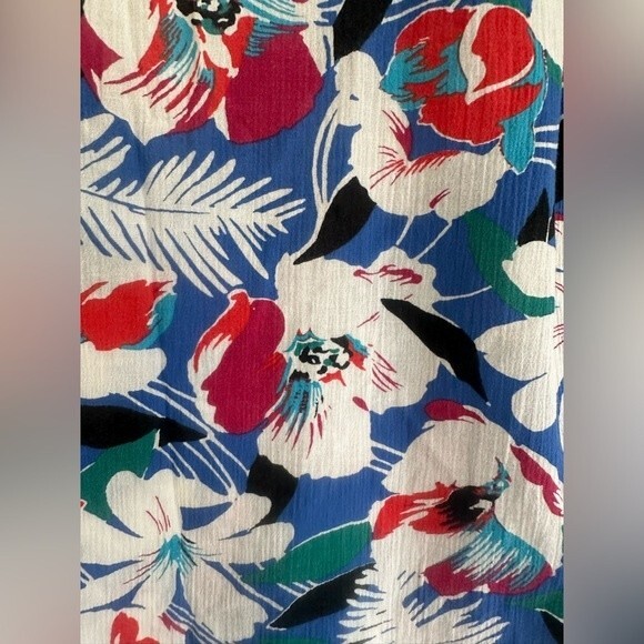 J. Crew floral tunic women’s top size XS tropical flowers Hawaiian - Picture 6 of 7